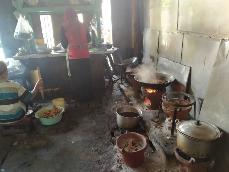 Kitchen inside the halls of Beringharjo market