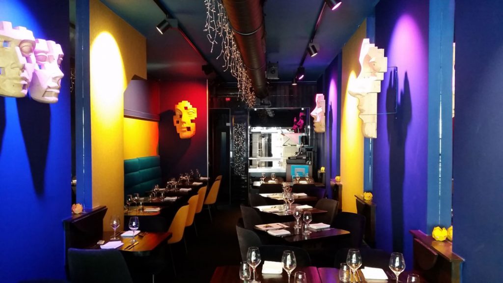 Interior of Blue Pepper Indonesian Restaurant in Amsterdam