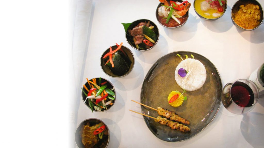 Nasi Campur presentation fancy by Blue Pepper Amsterdam