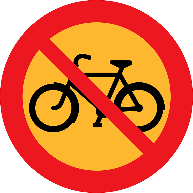 Bicycle do not allowed from this point on Amsterdam