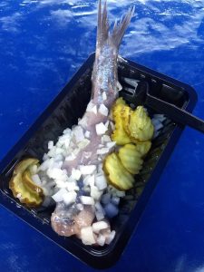 Typical Dutch food herring, Haring. Hollandse nieuwe.