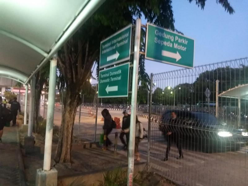 Parking area for scooters Bali Airport