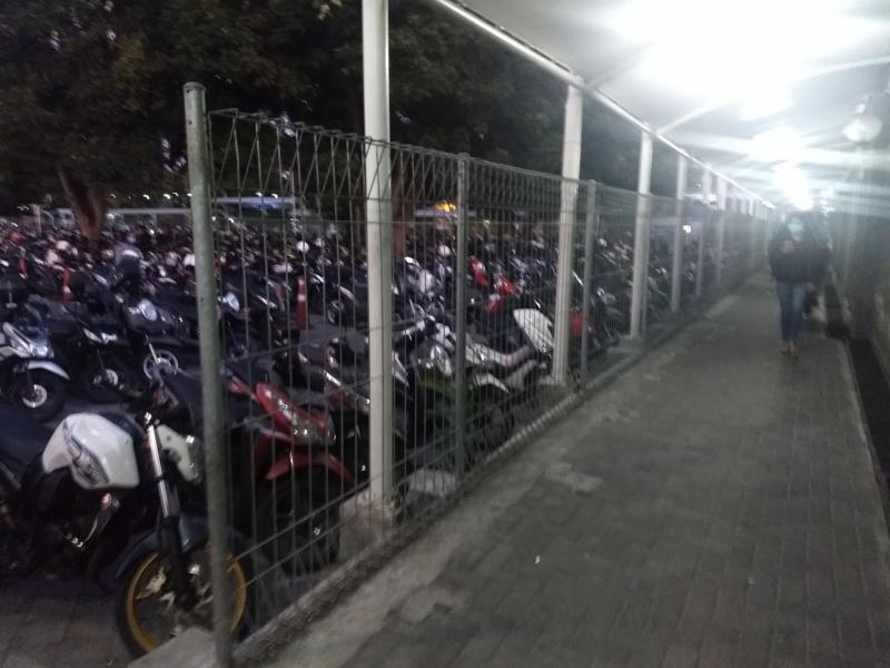 Scooters parked bali airport