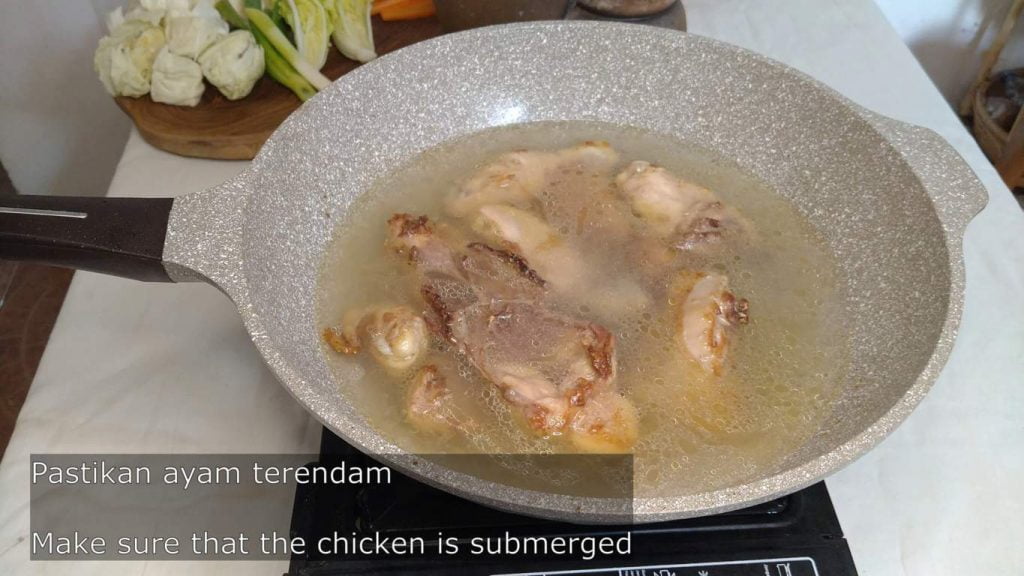 add water to the chicken