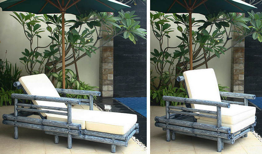 Bambo sunbed and chair