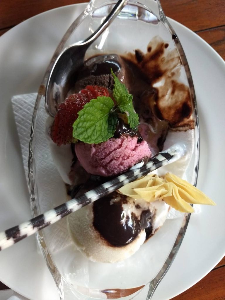 Banana Split at Tsavo restaurant