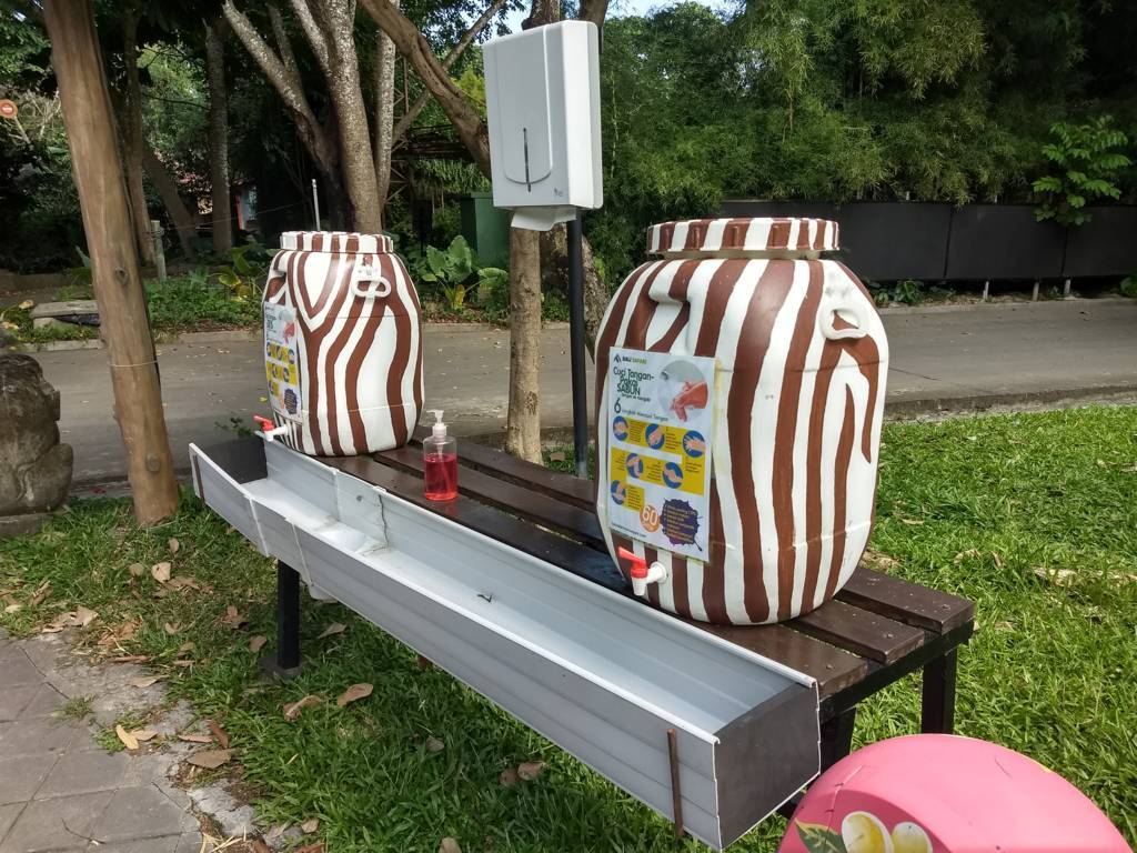 Washing station at bali safari marine park
